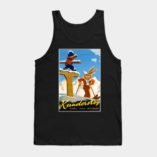 Kandersteg,Switzerland,Ski Poster Tank Top